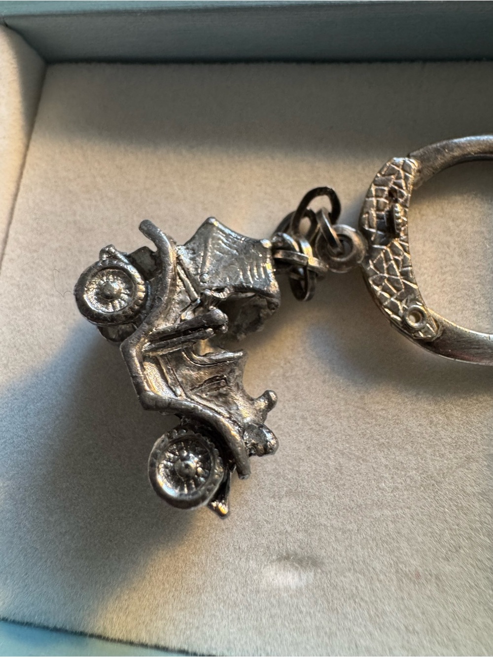 Vintage DBP German Antique Car Keychain Locking Key Ring